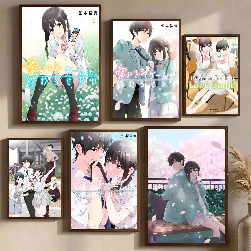 Tender Heartbreak Romance L-I Want to End This Love Game Poster Indoor Home Wall Decor Painting PP Dorm Art Housewarming Present
