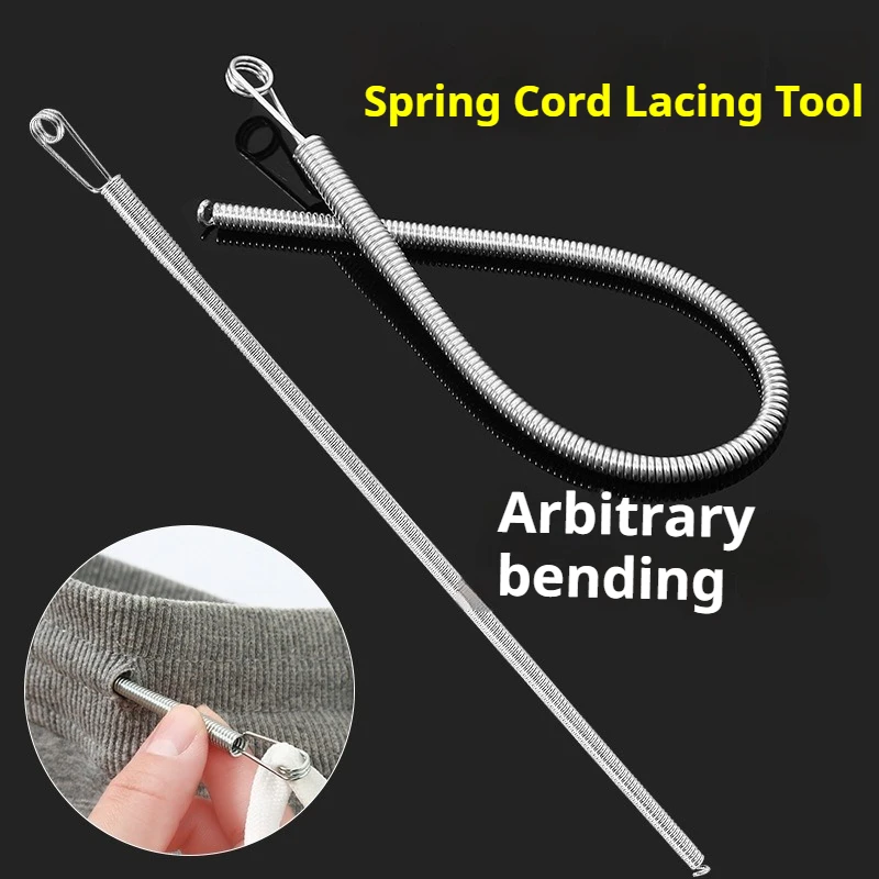 1 To 18pcs Bendable Spring Drawstring Hoodies Pants Spring Drawstring Threader Tool-Rope Threader Clip,DIY Sewing Accessories