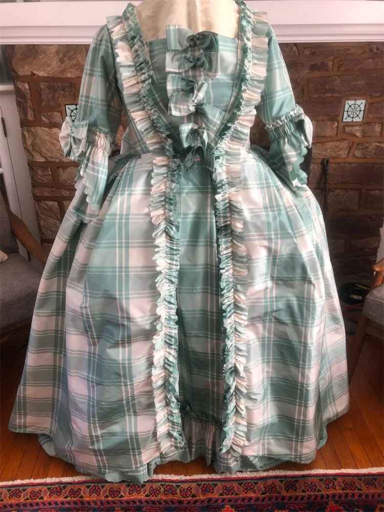 Robe A La Francaise 18Century Rococo Marie Antoinette Robe coloniale baroque Robe de bal noble de cour géorgienne