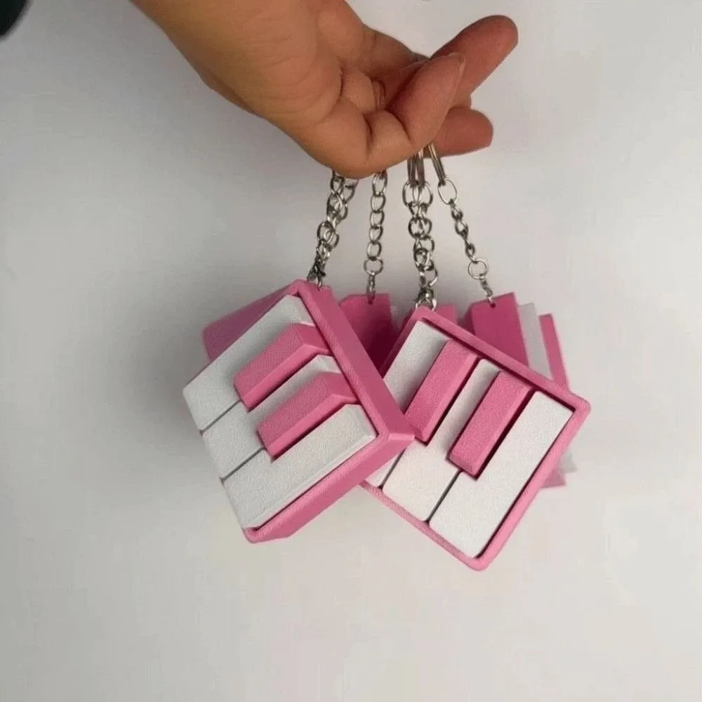 Desk Ornament PLA Material Fidget Clicker Mechanical Feel Sound 3D Printed Miniature Size Eco-Friendly Piano Fidget Desk Setup