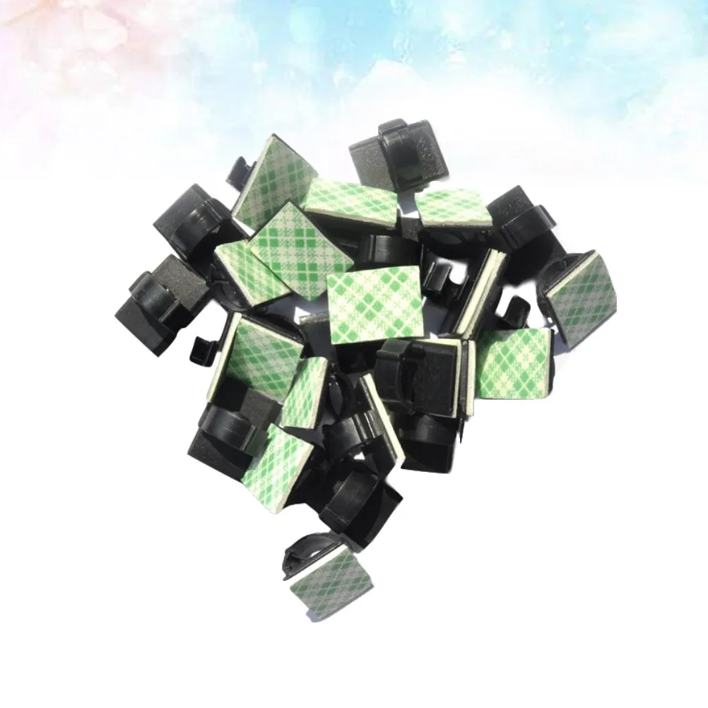 50Pcs Double-Sided Tape Wire Holders Sturdy Reusable Cable Clips for Bundling Charging Cords Headphone Wires Laptop Chargers