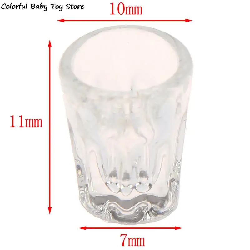 4 pcs Mini Resin Transparent Cup Simulation Furniture Model Toys for Doll house Miniature Accessoriesm Decro