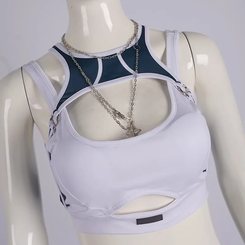 Women Yoga Clothes Naraka: Bladepoint Shayol Wei Cosplay Costume Uniform Headset Accessories Suit Halloween Roleplay Outfits