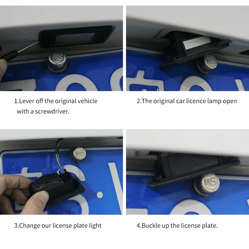 6000K الأبيض خطأ مجاني LED رقم الترخيص لوحة ضوء مصابيح لأودي A4 B6 B7 Q7 4L A3 8P A6 C6 A5 8F A8 D3 D4 S3 S4 RS4 6 لمبة