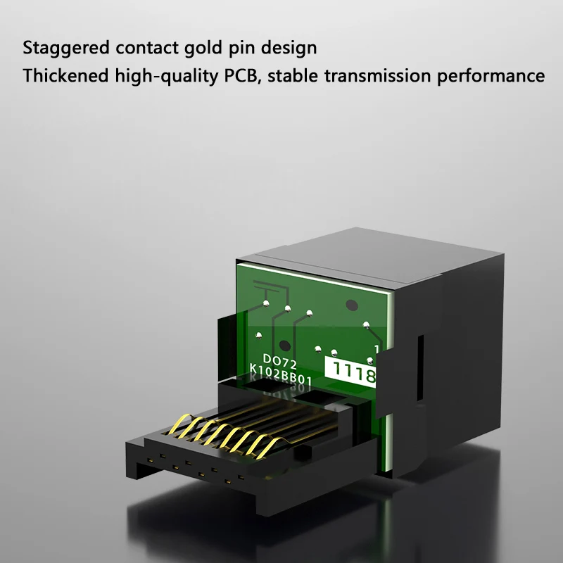 UTP RJ45 Connector CAT6A Keystone Jack Pass Through Network Module Information Socket Computer Coupler Ethernet Cable Adapter