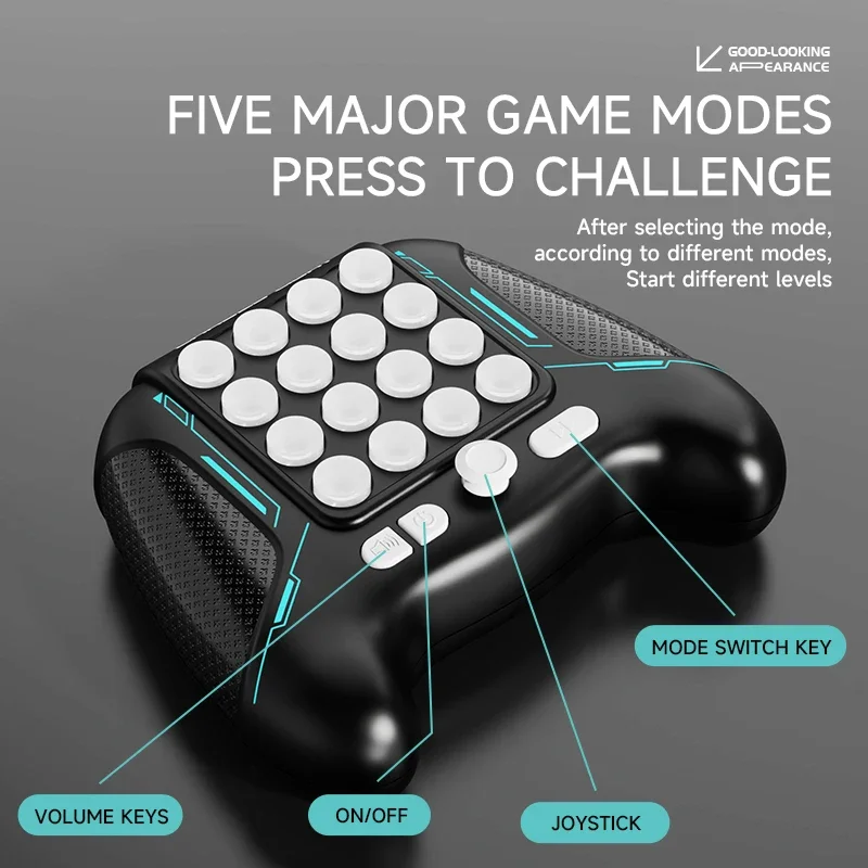 Elektroniczny Pop Light Up Game Handle - zabawka dla dzieci i dorosłych, antystresowa zabawka fidget, gra pościgowa za światłem, konsola do gier, prezent na Boże Narodzenie