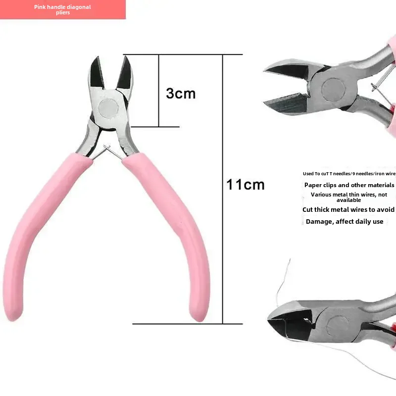 Handmade diy Pliers Pink Needle Nose Pliers Jewelry Pliers Multifunctional Round Nose Pliers Mini Jewelry Winding Beading Tools