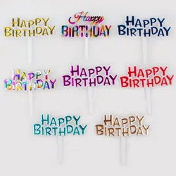 50Pcs Happy Birthday Cake Plugin Bake Dessert Pastry Ornament Festival Wedding Birthday Party Home Decoration Cakes Insert