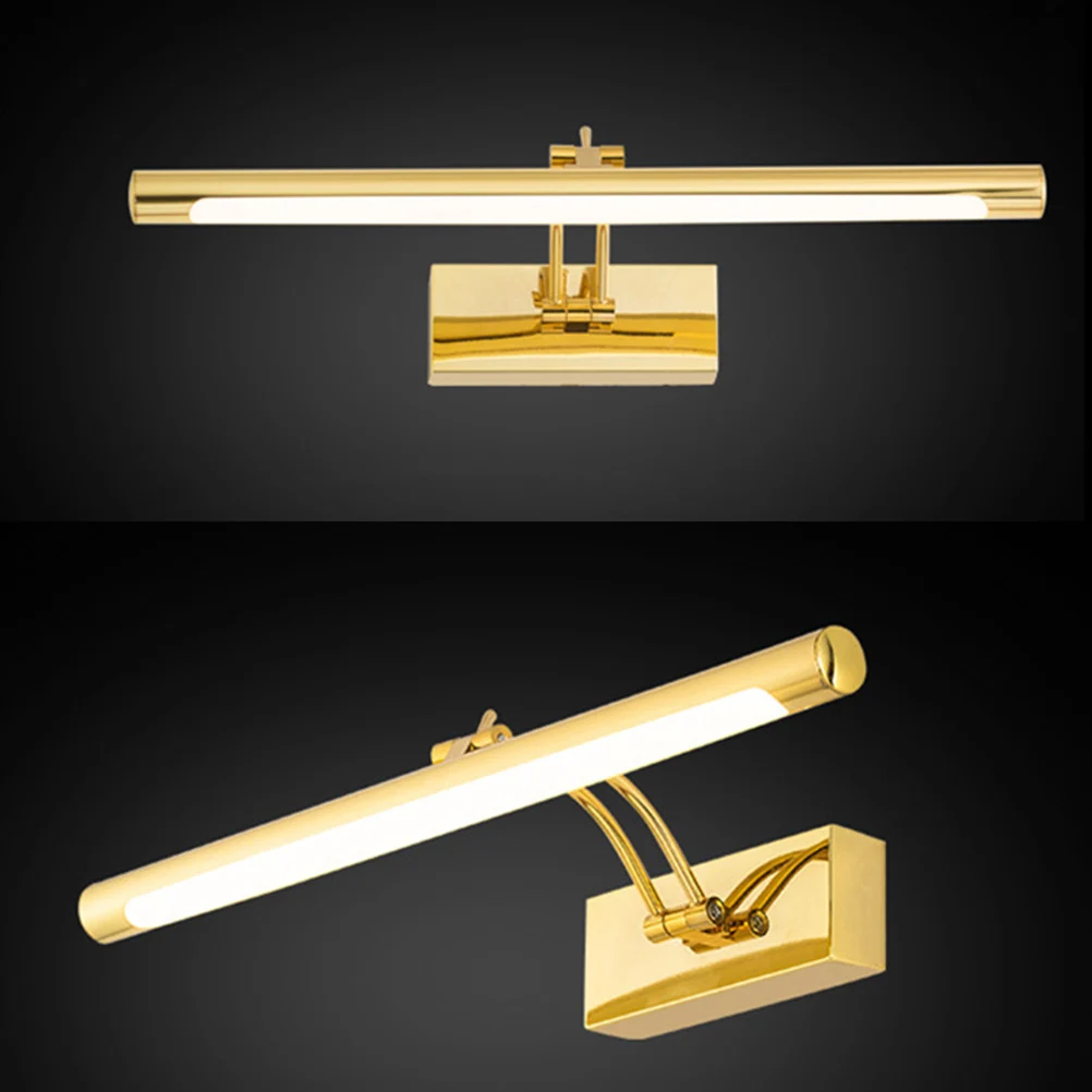 

9W Led Mirror Headlight Wall Lamp Modern Makeup Light For Living Room Bedroom Bathroom Decor Golden 40Cm White Light