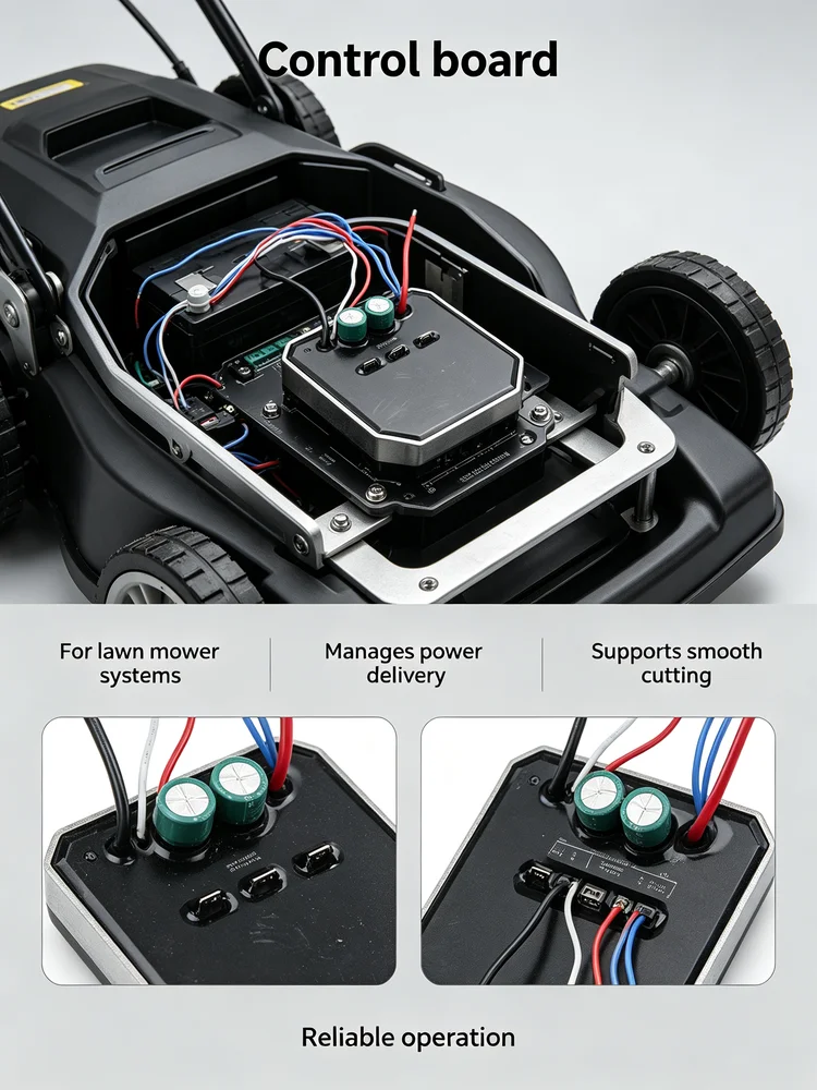 Brushless Lawn Mower Control Board 32V 36V 42V With LED Wire For Lawn Trimmer Power Tool Replacement Parts Metal Plastic