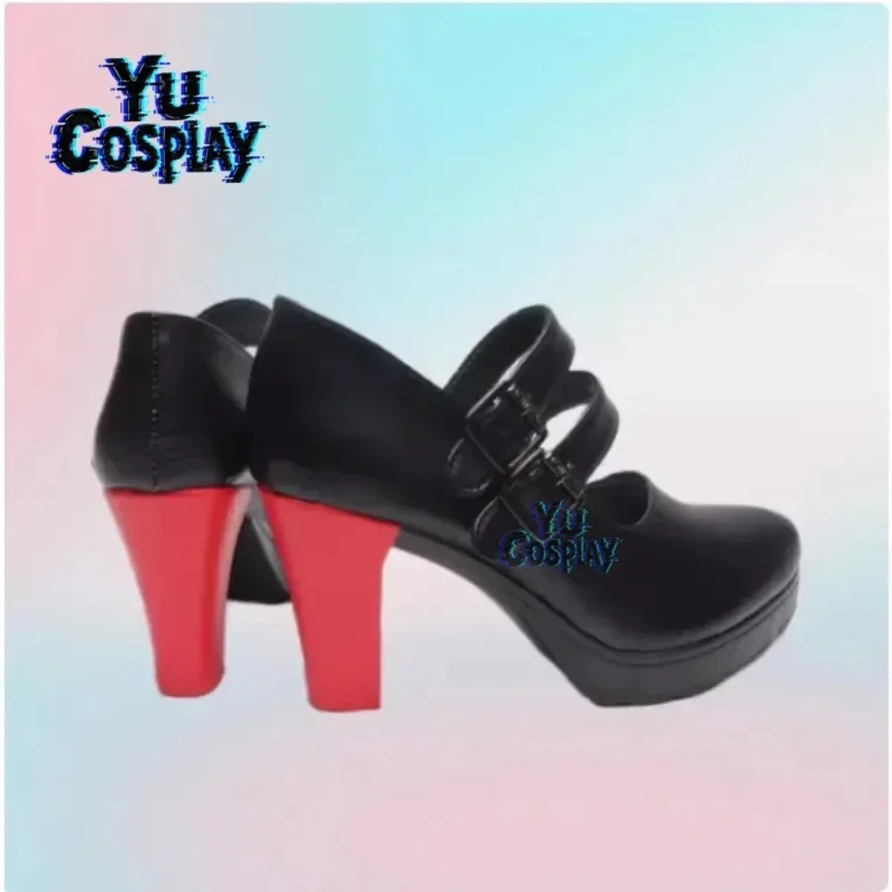 Game Ellen Joe Cosplay Shoes Women Halloween Party Maid Roleplay Girl Black Customized Shoes High Heels