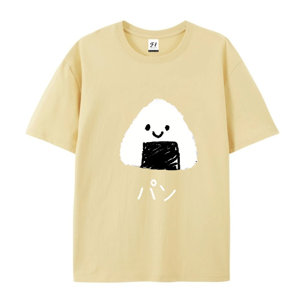 티셔츠 맞춤 셔츠 귀여운 오니기리 카와이 치비 음식 빈티지 그래픽 티 여성 키가 큰 티셔츠 새로운 선물 및 티셔츠