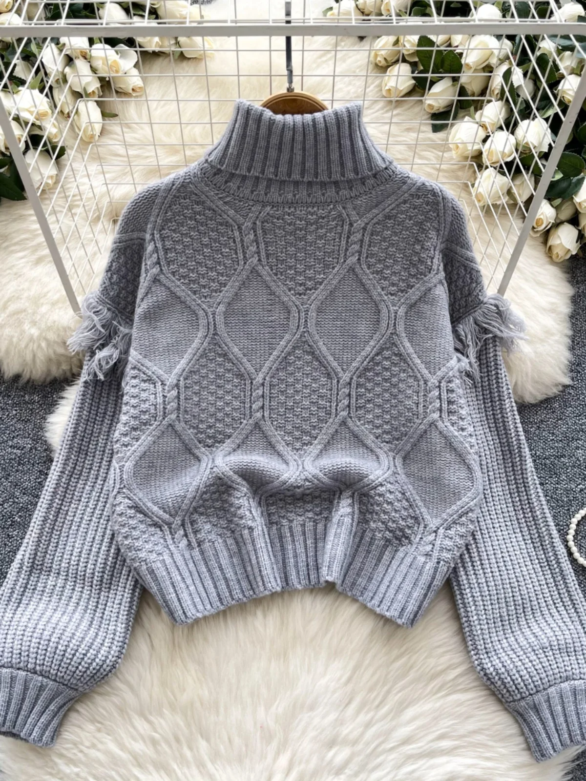 Gagaok Gentle Sweaters Women Simple Solid Turtleneck Knitted Pullover Sweater Knitwear Casual Autumn Winter Clothes Pull Femme