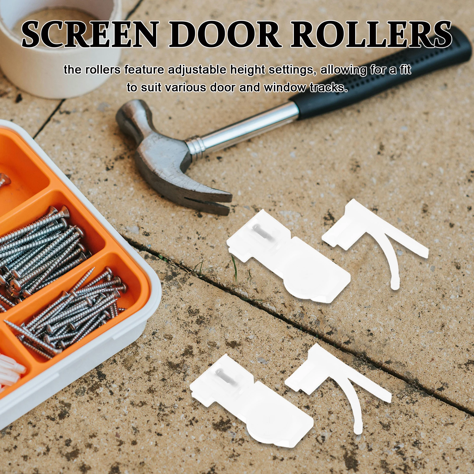 10pcs Screen Door Parts Roller Wheel Installation Gate Tools Gliding Patio Window Repair Kit Replacement Parts Hardware