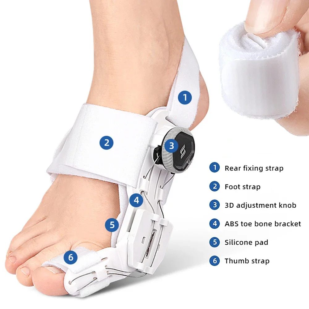 Forniture per plantari Bunion, plantari per dita dei piedi, plantari regolabili per alleviare il dolore dell\'alluce, stecche regolabili per la