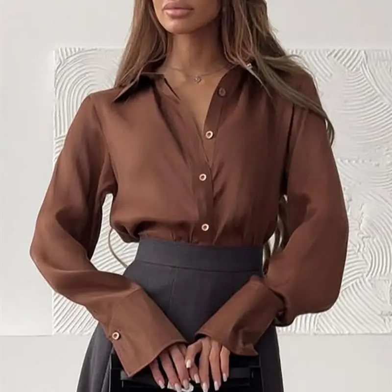 เสื้อผ้าผู้หญิงสำหรับฤดูใบไม้ร่วงปี 2025 แบบยาว สวมใส่สบาย ระบายอากาศได้ดี อ่อนโยนต่อผิว ทนทานต่อการเปื้อน