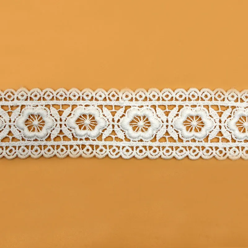 Small Cotton Thickened Lace, Water-soluble Embroidery Lace, DIY Wedding Dress, Home Sewing Accessories, RS4757, 10Yards/Lot
