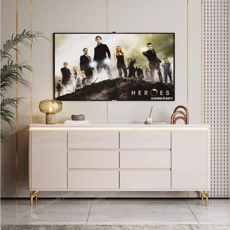 

Nordic Simple Space Saving Cabinets Living Room Portable Storage Modern Trendy Display Cabinet Simple Luxury Vitrina Furniture