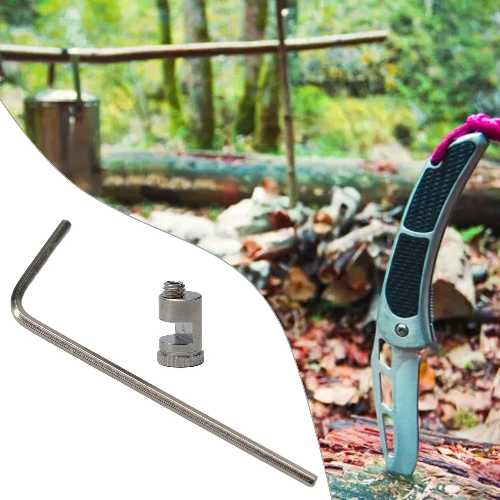 Perno de pulgar 110, cortador de botón de cuchillo, Perno de pulgar 416, Material de acero 110, tornillo de empuje con llave hexagonal, piezas de herramientas de Camping