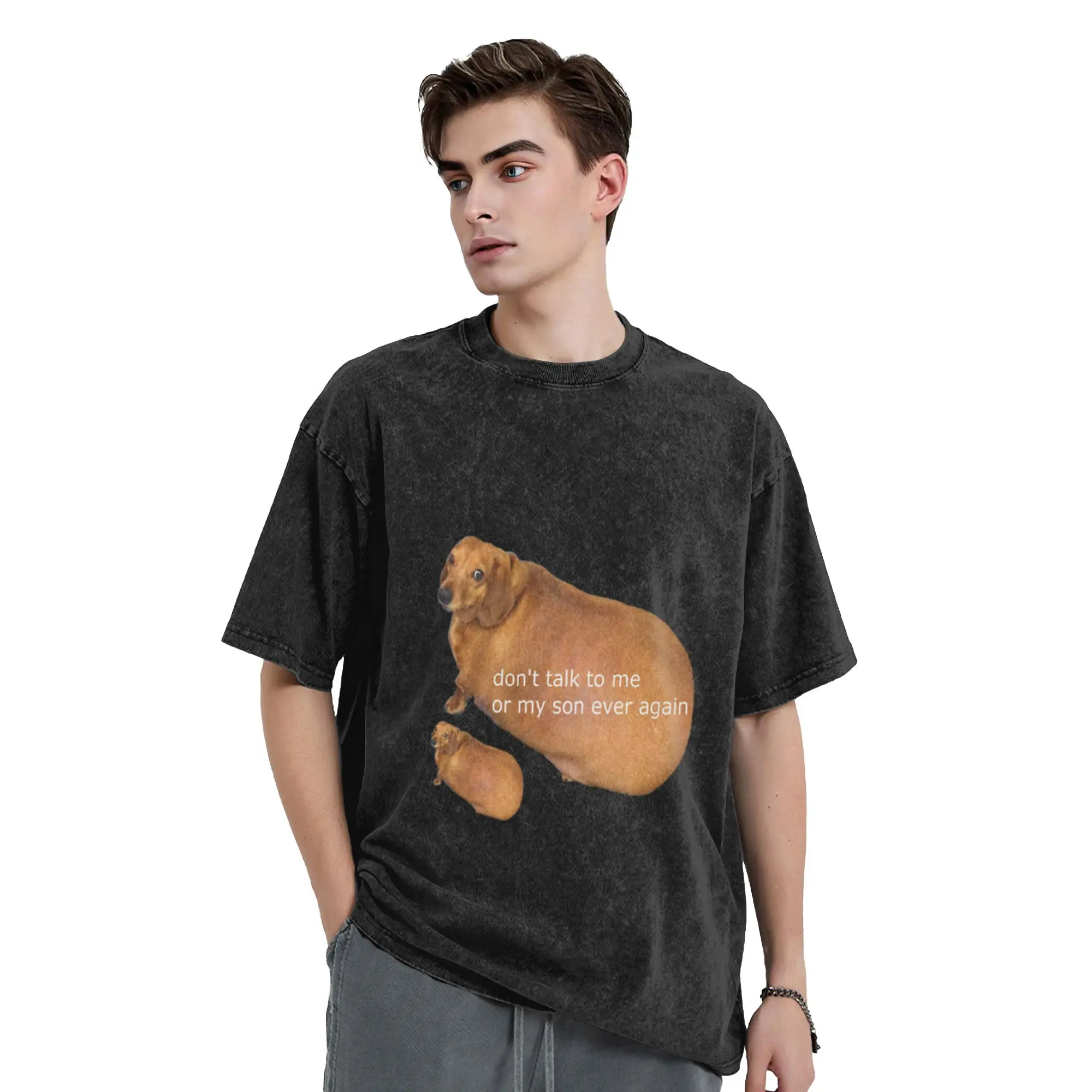 Don t talk to me or my son ever again - geek Unique Stylish A Washed T Shirt Men's Women's Oversized Cotton Tees Tops