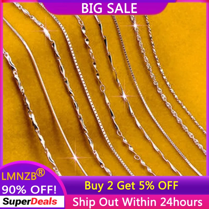 LMNZB With Credentials Tibetan Silver Necklace Women Girls Kids Children Fashion Jewelry 40/45cm Clavicle Chain Prevent Allergy