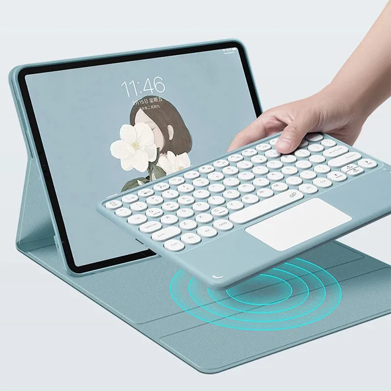 Imagem -02 - Capa de Teclado Trackpad com Suporte de Caneta para Xiaomi Pad 6s Pro 12.4 12.4 12.4 Pro12.4 Pro 11 2023 Redmi Pad se 11