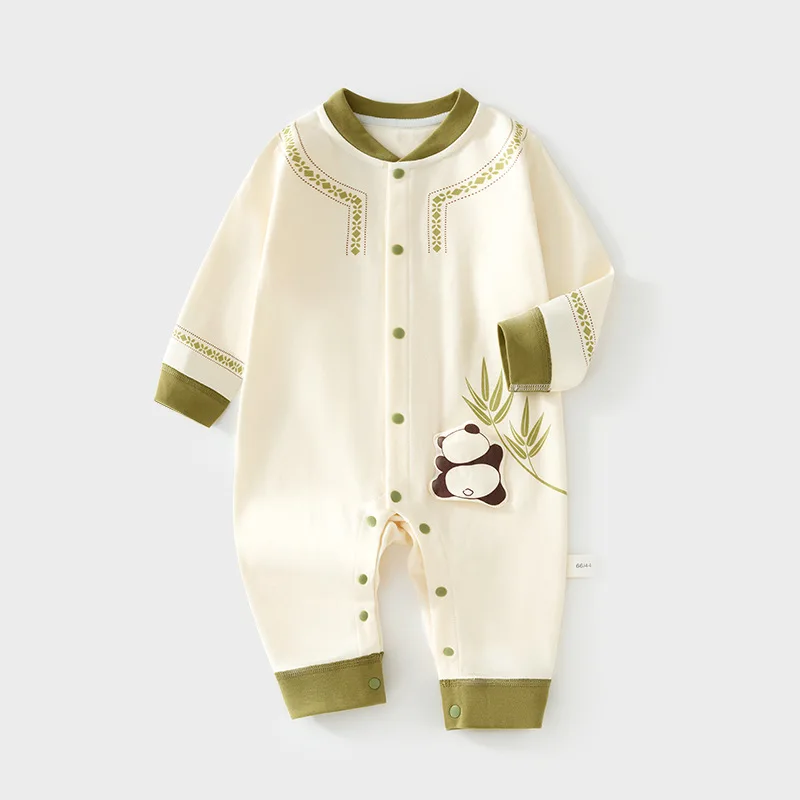 Baby Spring and Autumn Jumpsuit Baby Newborn Seamless Cotton Romper Men's and Women's Baby and Infant Children's Romper