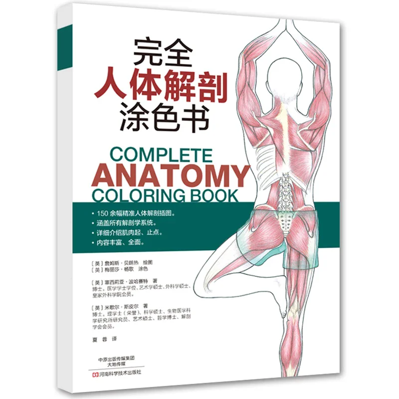 Livro De Colorir De Anatomia Humana Completa, Músculo Do Corpo, Desenho De Linha, Livros De Tutorial Clínico Médico