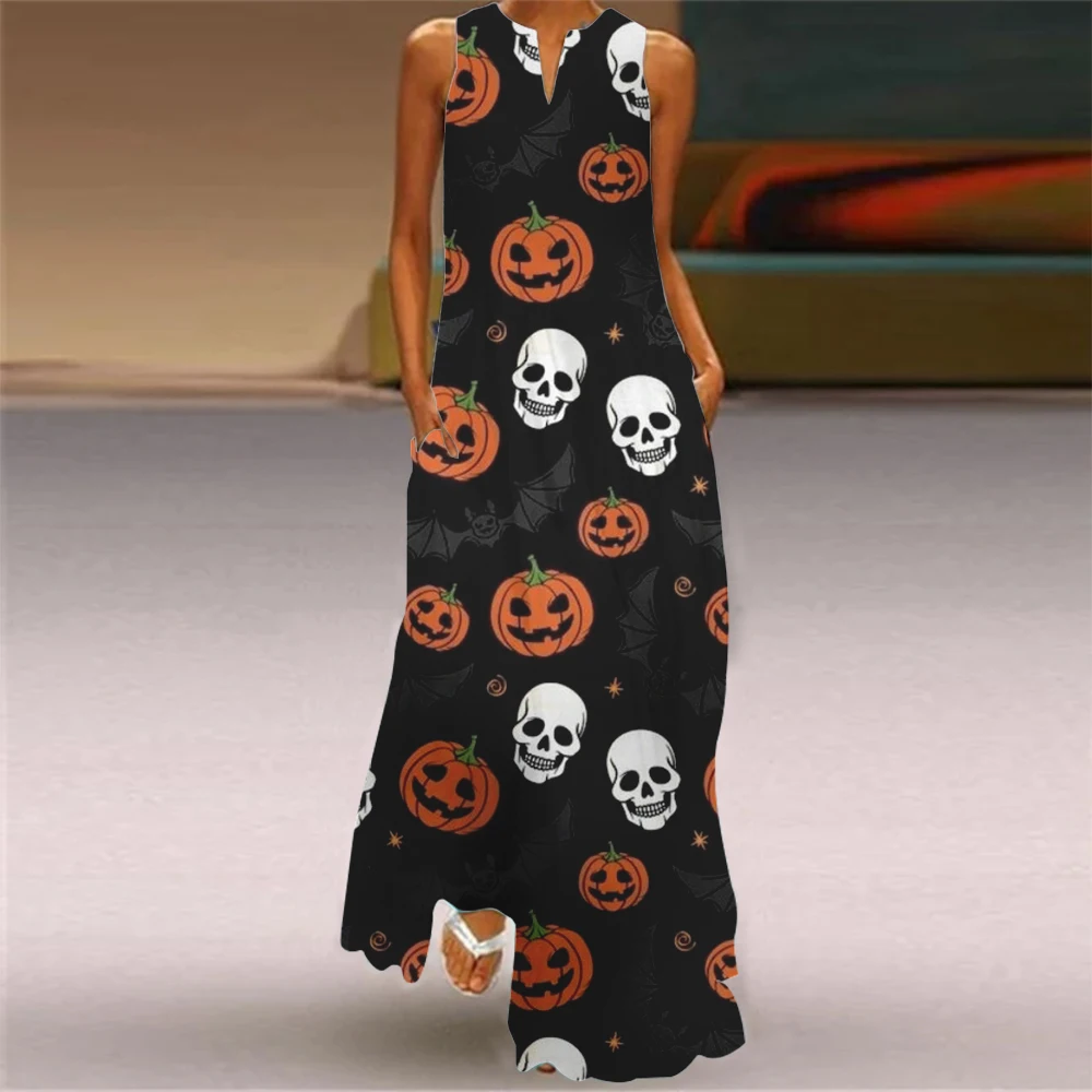 Fashion Street Style Sexy V Neck Maxi Dress Holiday Party Dinner Sexy Evening Dress Halloween Cutout V Neck Ankle Dress