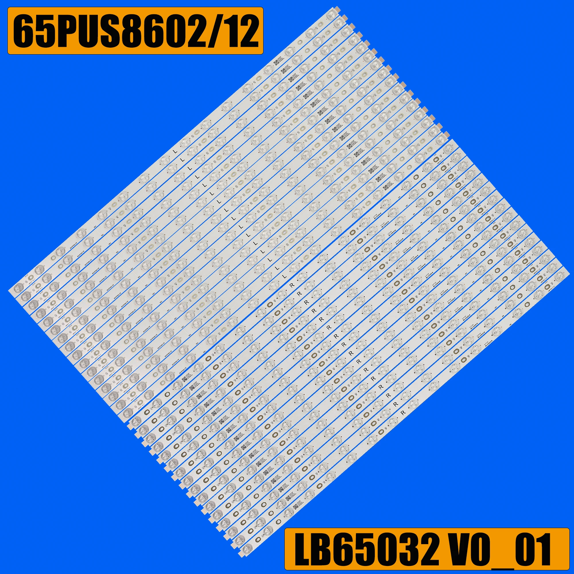 LED Backlight strip For 65PUS8602/12 65PUS7601/12 65PUS7601 65PUS8102/12 65PUS8102 TPT650US-FF02.S LB65032 V0_00 LB65032 V1_00