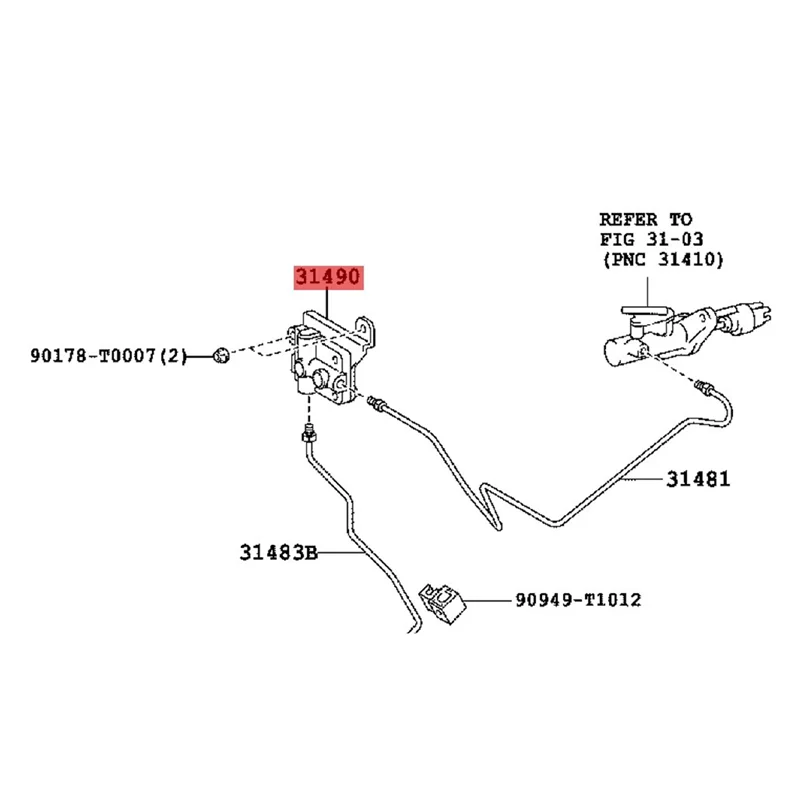 

Car Clutch Distribution Valve 31490-0K010 For Toyota FORTUNER Hilux Vigo INNOVA KUN40 2005-2016 Clutch Accumulator Accessories