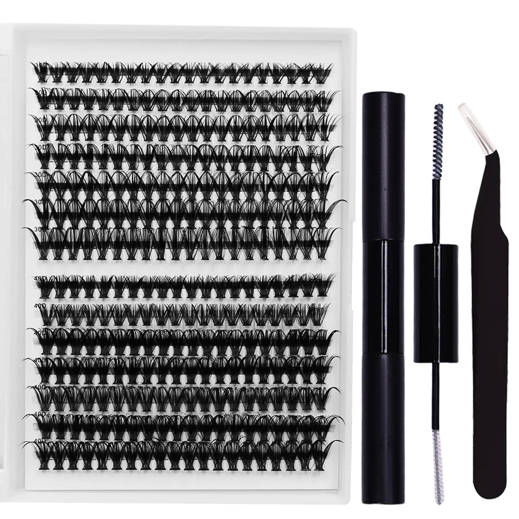 280PCS DIY Eyelash Extension Kit with Eyelash Adhesive and Sealant for Eyelash Tweezers