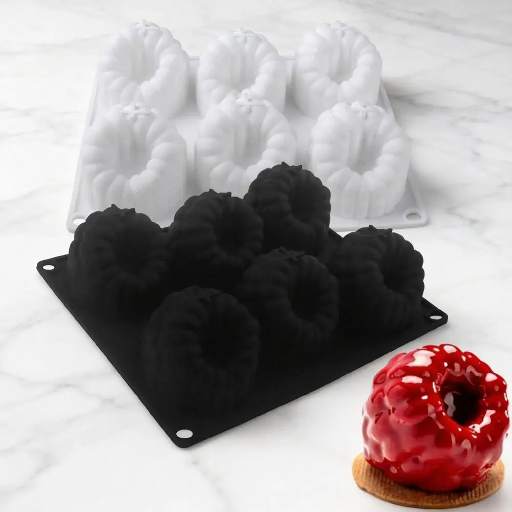 1/6/12/24-Cell Raspberry Mousse Mold Heat-Resistant Reusable Mousse Cake Mold DIY Food-Grade Silicone Chocolate Dessert Mold