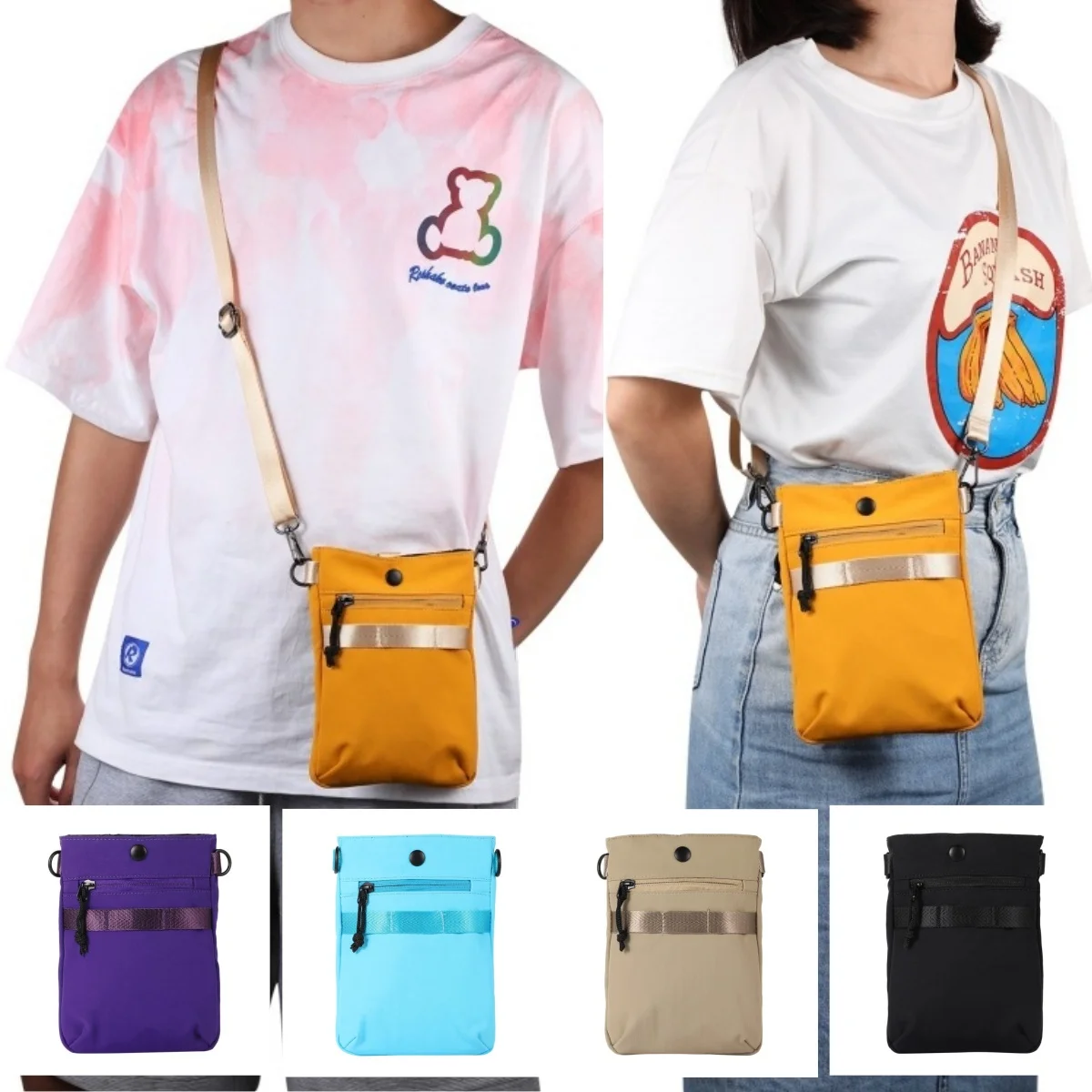 

Универсальная нейлоновая сумка-кроссбоди/поясная сумка/чехол для телефона для iPhone 17 16 15 14 13 Pro Max XR 14 Plus/Pro Max S22 S24