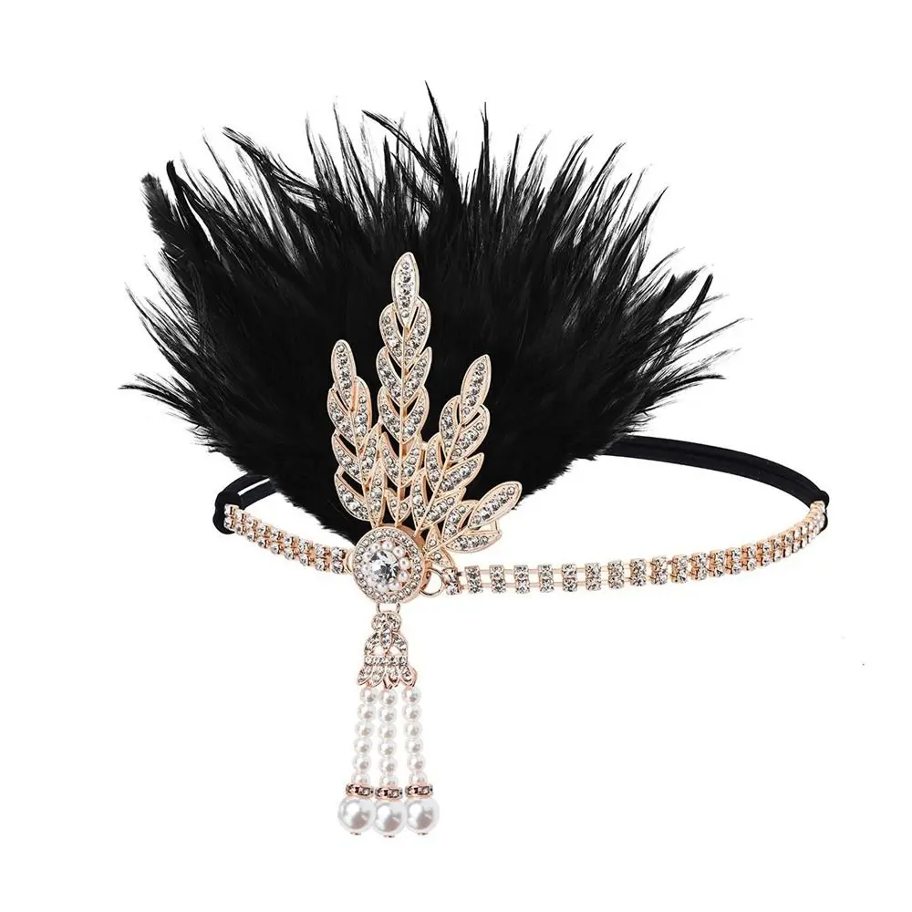 

Stage Performance Hair Band Diamond Sequin Hair Band Feather Headwear Masquerade Party Hair Accessories Korean Style Headband