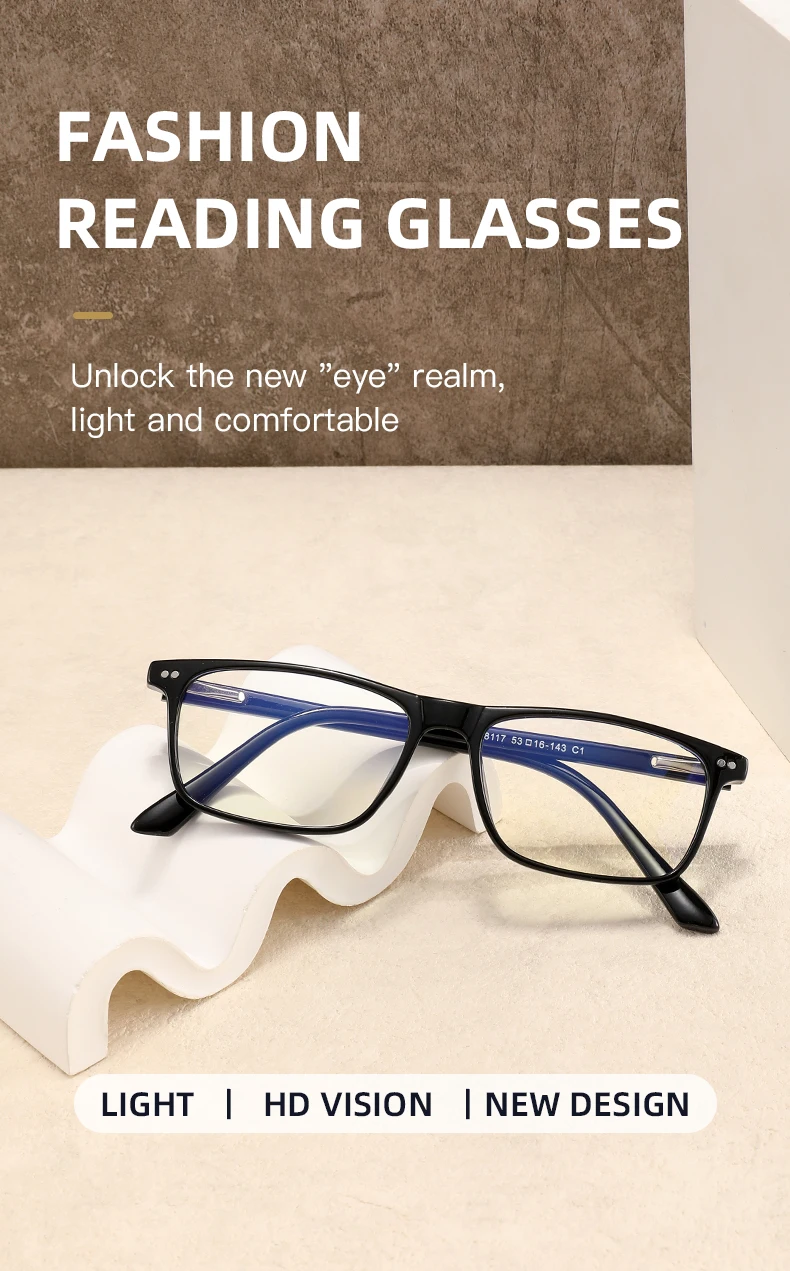 2025 NEUE Blaulicht-Lesebrille, Brillenrahmen für Damen und Herren, Retro-Acetat, Anti-Blaulicht-Computerbrille – Detail 1