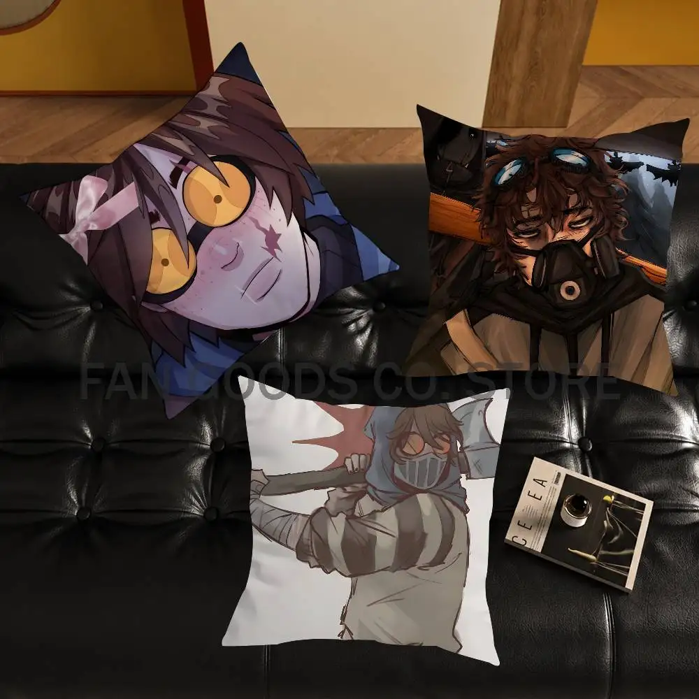 For C-Creepypasta Ticci Toby Cushion For Bedroom Car Coffee Shop Room and Living Room Sofa Decorative Pillow Cover Case