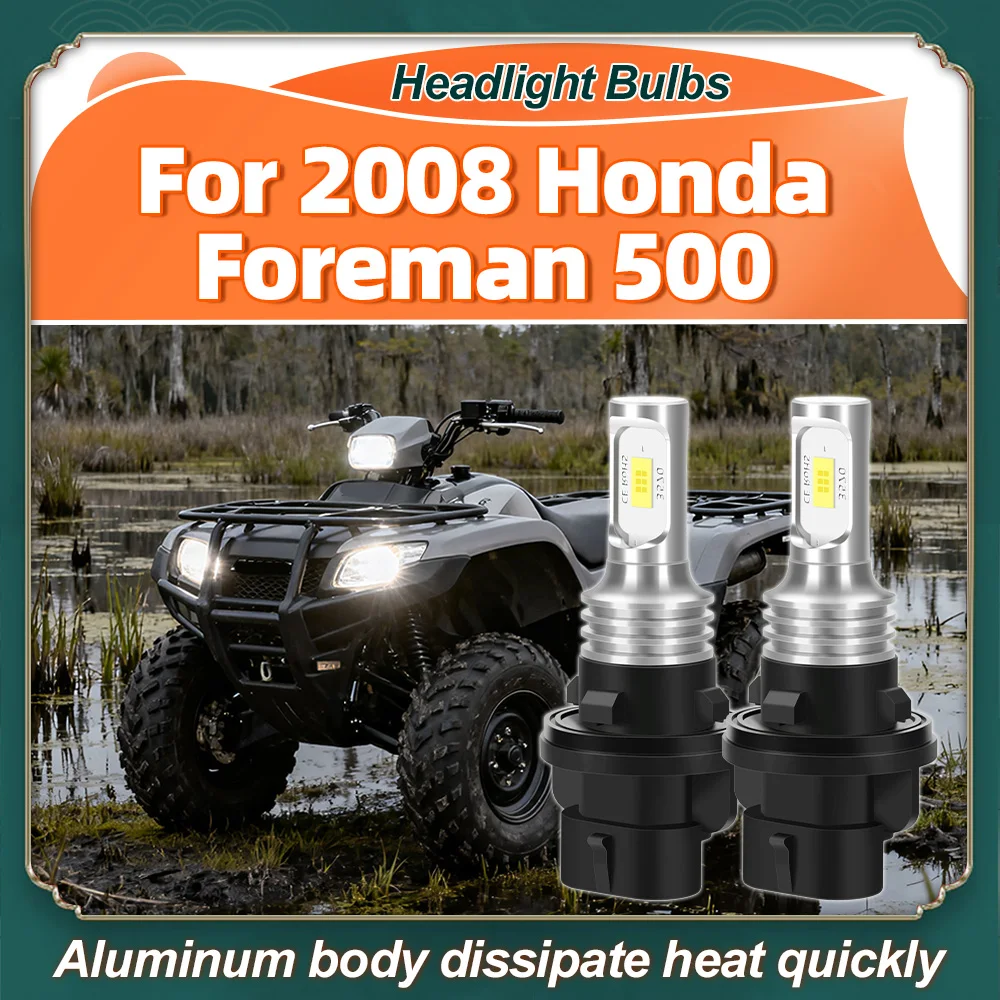 

Светодиодный светильник HP5 для Honda Foreman 500 2008 года, 6000 К, белый, размер 1:1, высокий низкий, простой в установке, светодиодные лампы 18000 лм