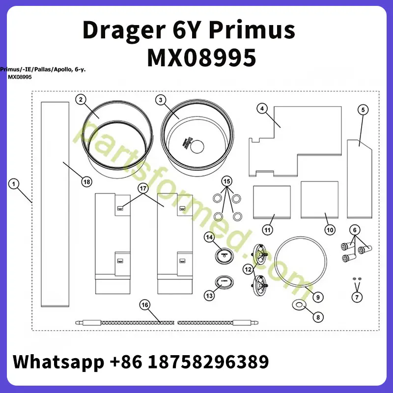 

Drager MX08995 Primus 6 Years Service KIT NEW Original