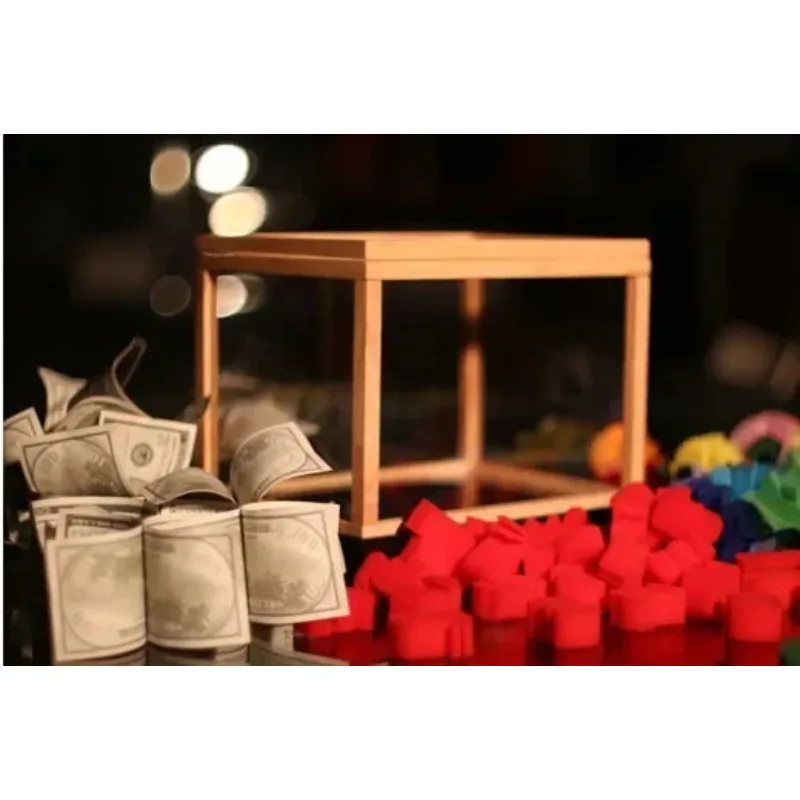 Illusie Spaarpot Goocheltruc Podium Magie Illusie Grappige Klassieke Magische Doos Super Effect Penetratie cool spul