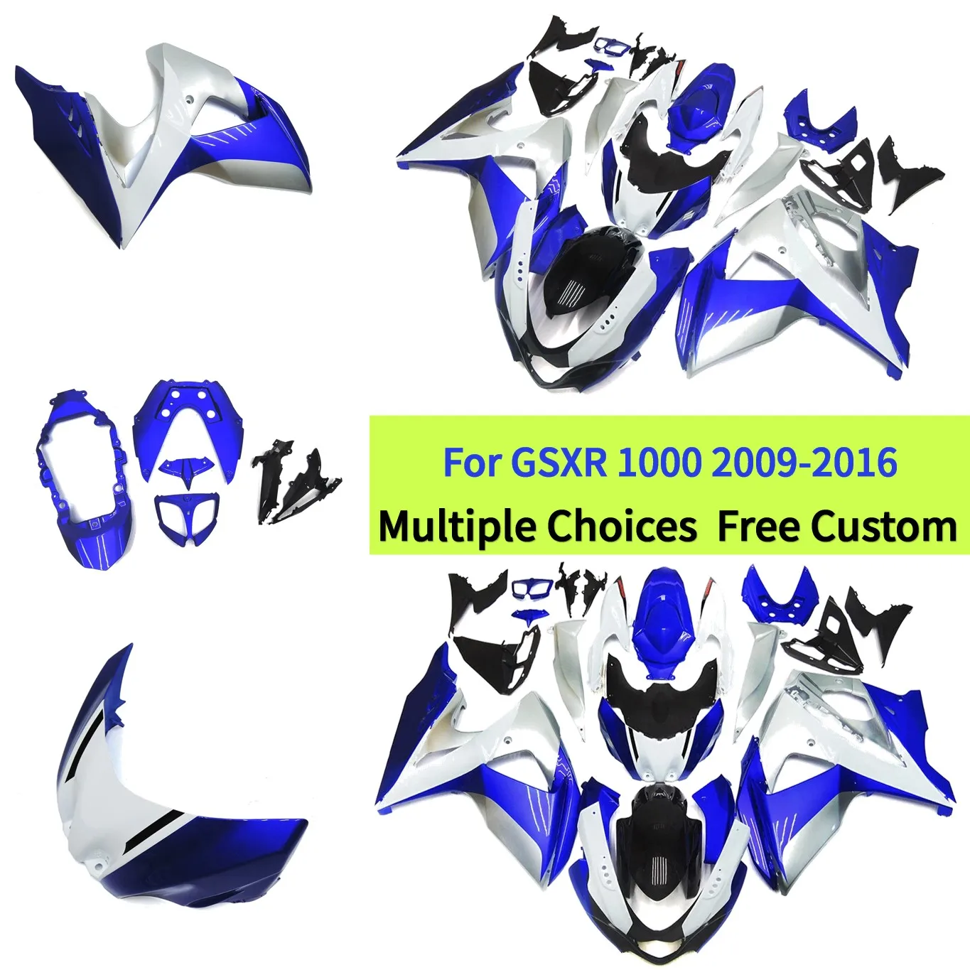 2009-2016 GSXR1000 Motorcycle ABS Injection Fairings GSXR-1000 09 10 11 12 13 14 15 16 K9 Complete Bodywork Panel Kit