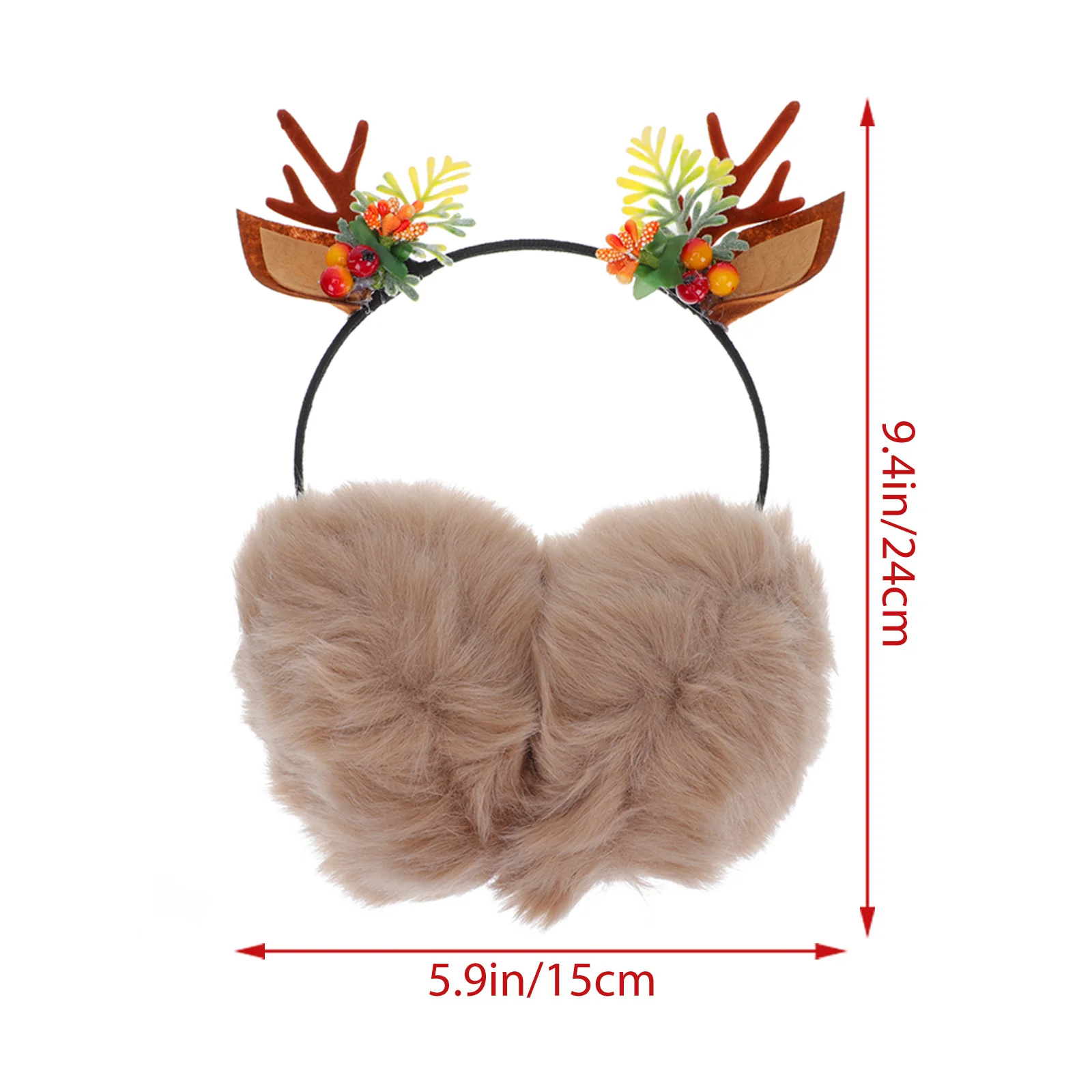 Antlers Headband Earmuffs Ear Warmer Winter Warm Ear Protection Rabbit Hair Material Fashion Headdress Hair Care Styling Tool
