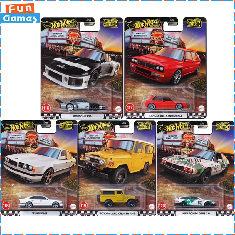 1/64 Hot Wheels Model samochodu Boulevard 4 Series BMW M5 Land Cruiser Porsche Collection Alloy Cars Model Boy Birthday Toys Gift