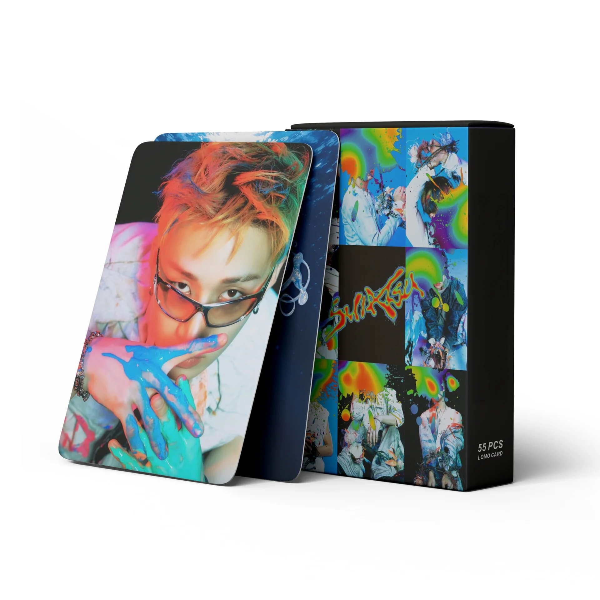 55Pcs New SUIATSU Lomo Cards Photocards Laser HD Fans Collection Cards Decorative Stickers Present Gifts