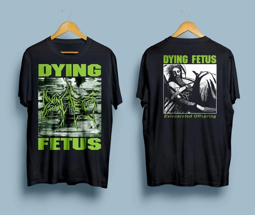 Dying fetus death metal band obsessed with malice men's T-shirts Pure cotton casual loose streetwear shirts  oversized t shirt