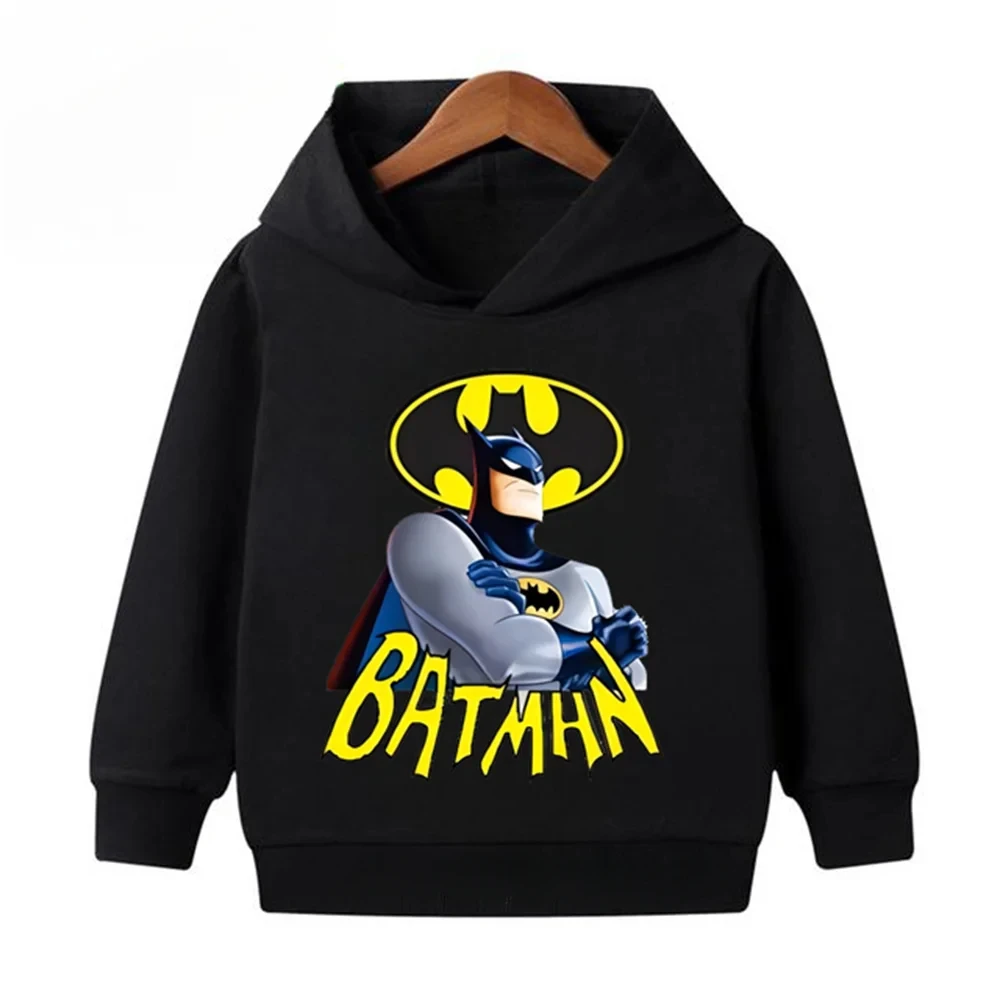 Hot Anime Movie Batman Children Hoodie Spring Autumn Kid Boy Girl Clothes Transformers Pattern Pullover Casual Sports Sweatshirt