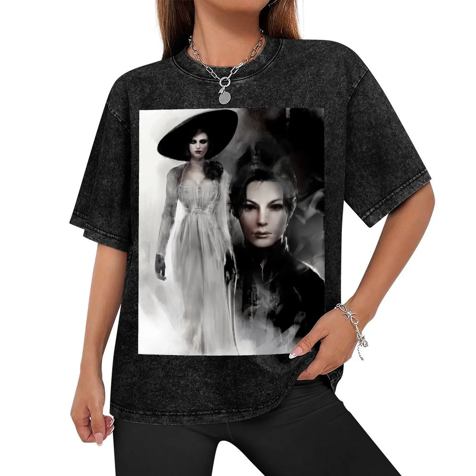 Lady Dimitrescu and Donna Beneviento T-Shirt graphic t shirts cute tops men clothes