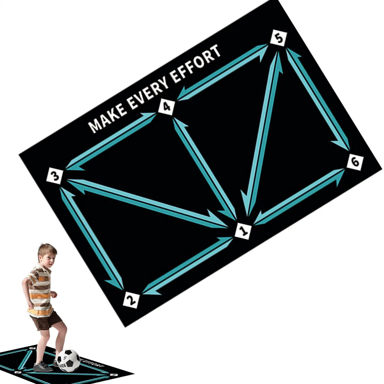 Estera de entrenamiento de paso de fútbol de 90x60cm, estera de práctica de fútbol, sistema de paso, manta de entrenamiento, estera de entrenamiento de Dribble para niños y adultos