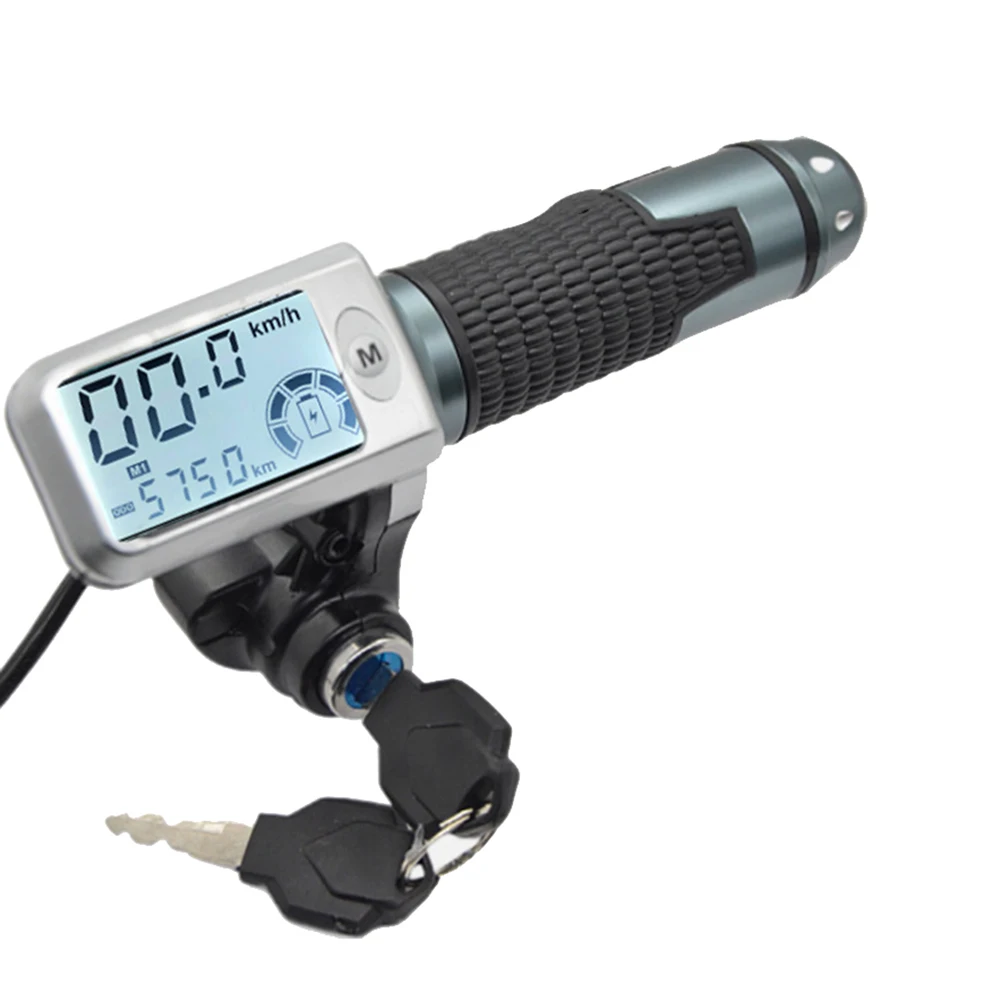 Electric Throttle Control E-Bike Throttle Real-time Voltage Display 160CM Cable Length 8pin Interface 9pin Interface