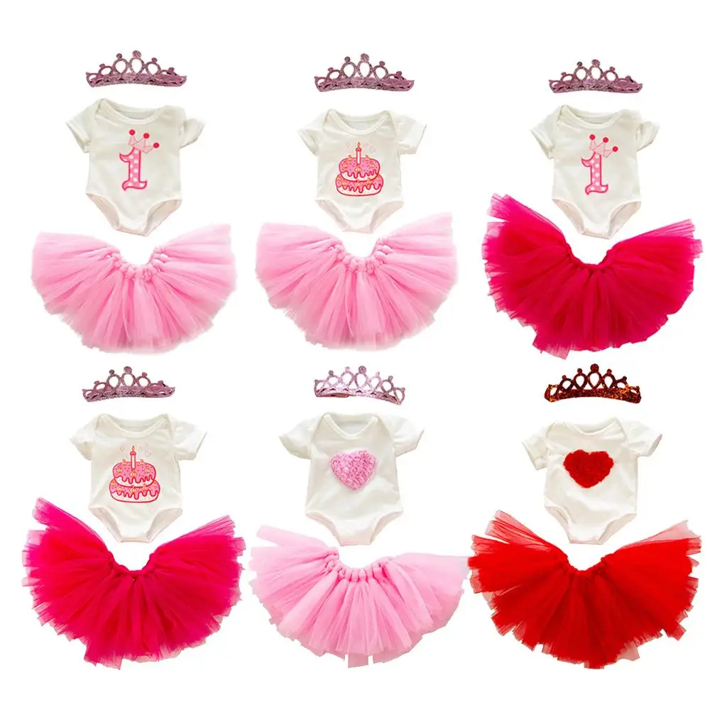 Conjunto de minifalda de princesa para muñecas, vestido de cumpleaños, trajes encantadores, 18 pulgadas